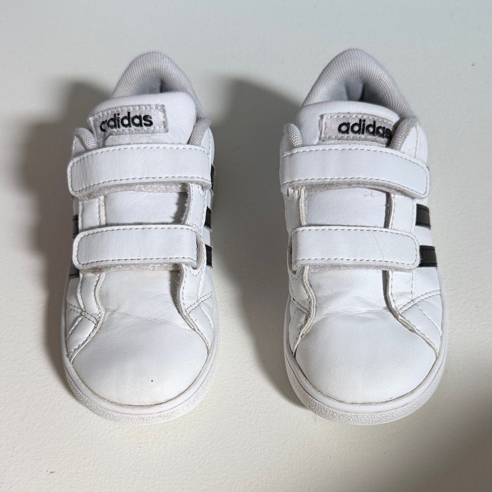 Adidas Kids White and Black Sneakers